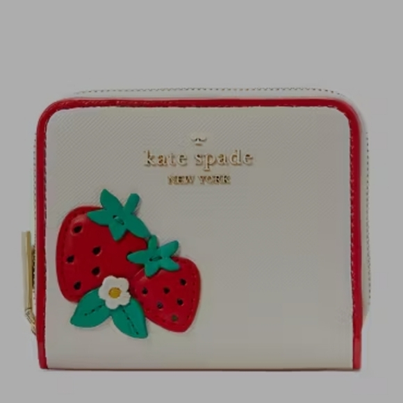 kate spade Handbags - Kate Spade New York Strawberry Small Zip Wallet